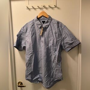 NWT J. Crew Light Blue Casual Button-Down Popover Shirt